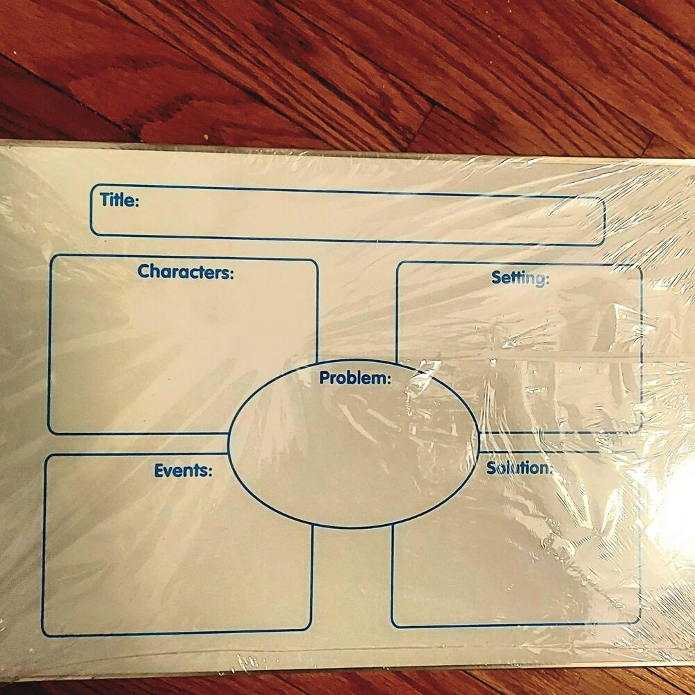 Story and Opinion Writing Educational Cards Children's White Blue Literacy Set